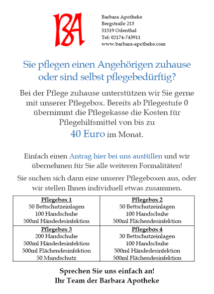 flyer Pflegebox